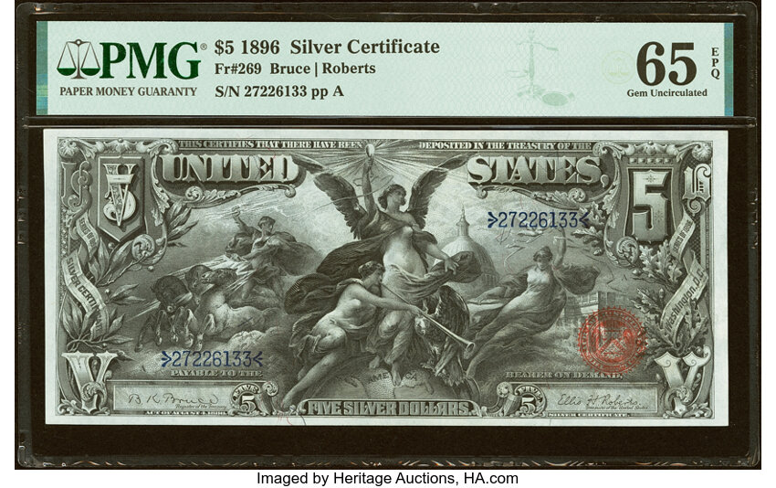 1896 $5  (Fr. 269) thumbnail 3