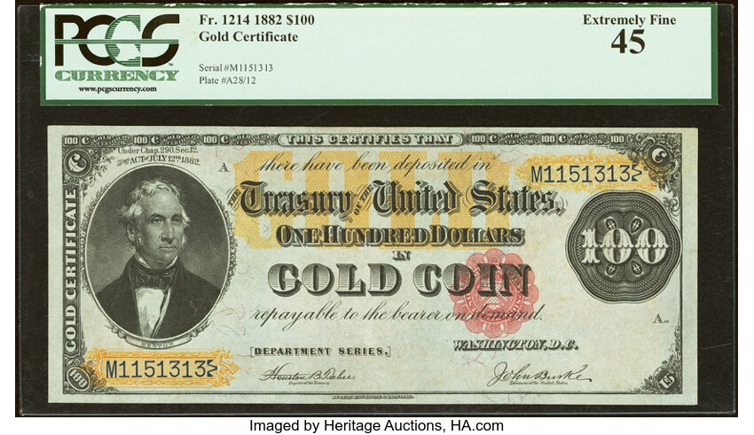 1882 $100  (Fr. 1214) thumbnail 2