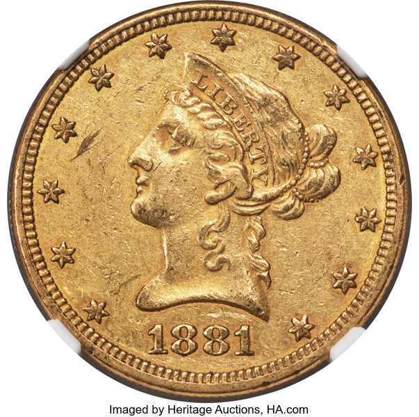 1881-O $10  MS PL thumbnail 2