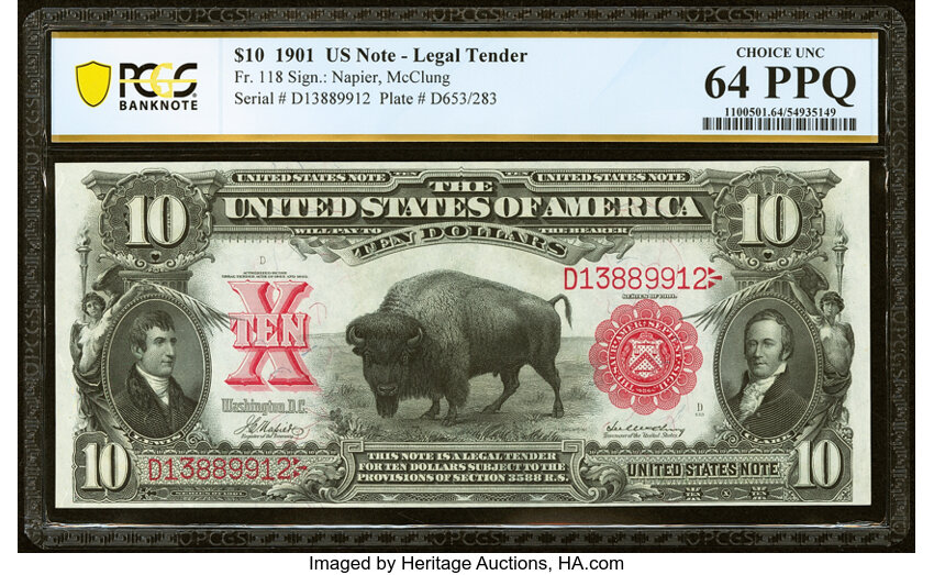 1901 $10  (Fr. 118) thumbnail 2