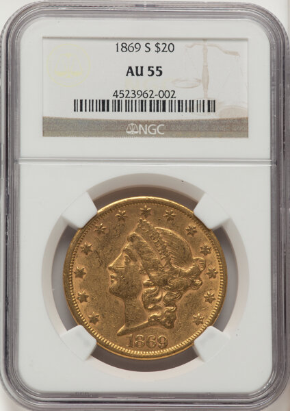 1869-S $20  MS thumbnail 2