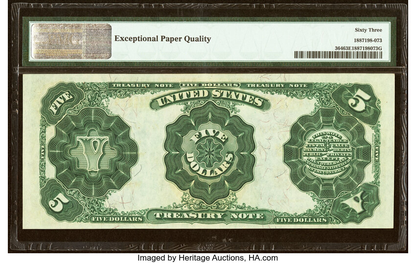 1891 $5  (Fr. 364) thumbnail 6