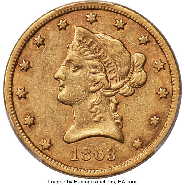 1863-S $10  MS thumbnail 2