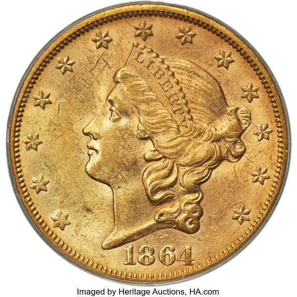 1864-S $20  MS thumbnail 4