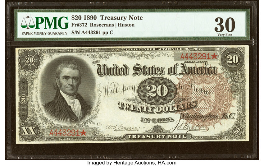 1890 $20  (Fr. 372) thumbnail 3