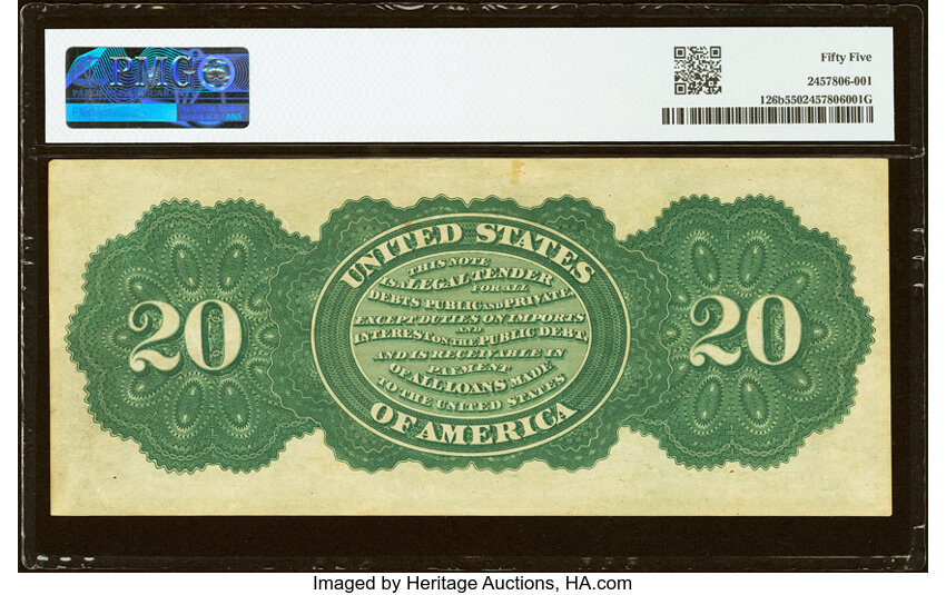 1863 $20  Seal Type 2 (Fr. 126b) thumbnail 5
