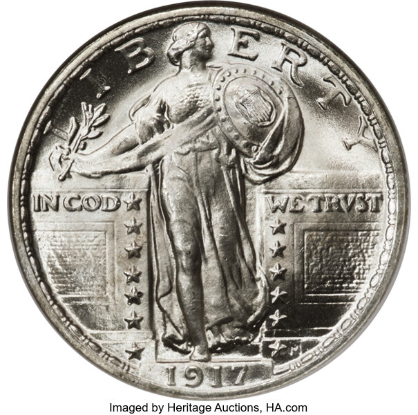 1917 25c Type 2 MS FH thumbnail 4