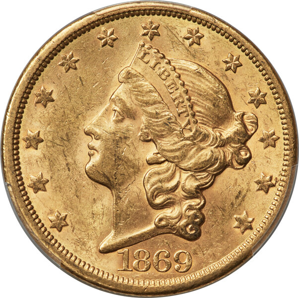 1869-S $20  MS thumbnail 3