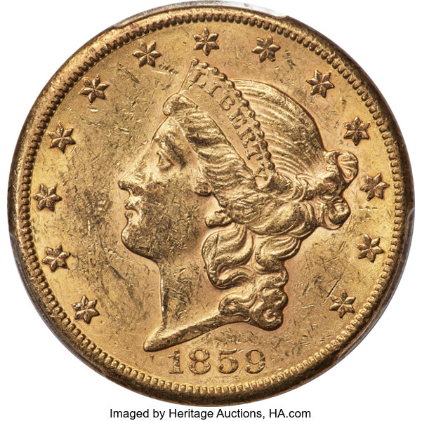 1859-S $20  MS thumbnail 3