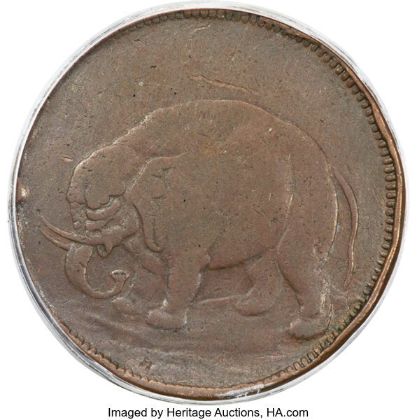 (1694) 1/2 P Elephant, LONDON, Diagonals MS BN thumbnail 2