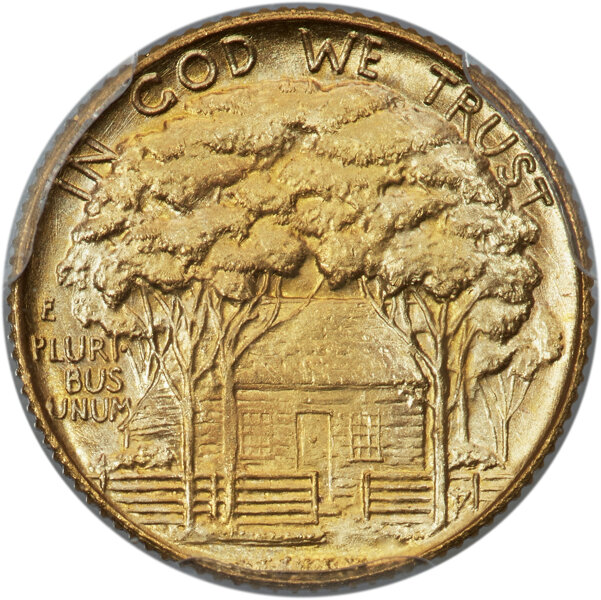 1922 G$1 Grant Memorial, with Star MS68 thumbnail 2