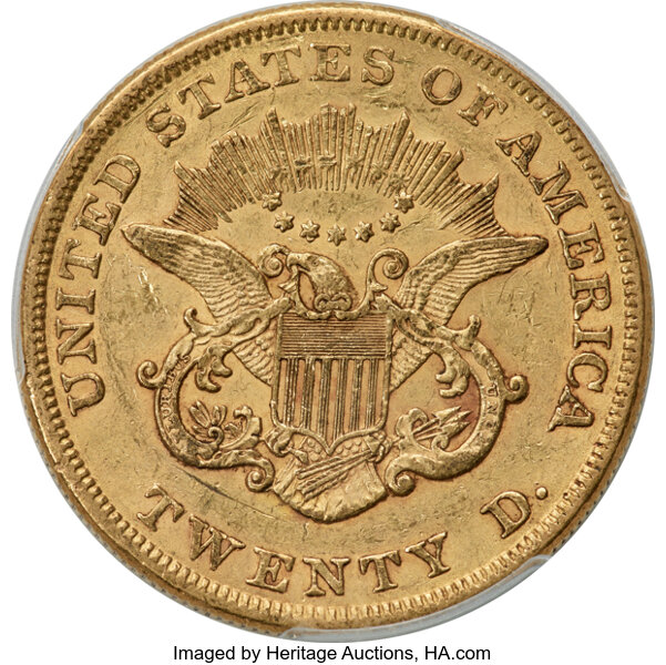 1854 $20  Large Date MS thumbnail 17