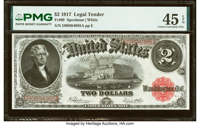 1917 $2  Mule (Fr. 60m) thumbnail 2