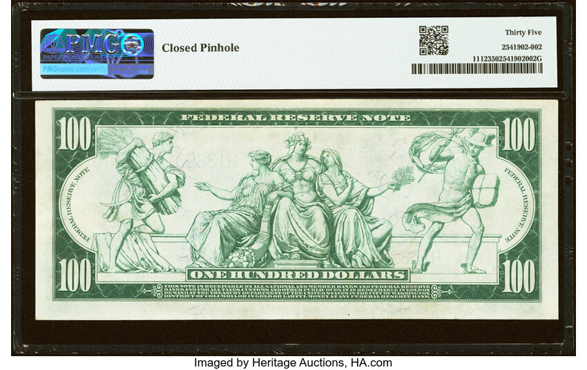 1914 $100  Blue Seal, St. Louis (Fr. 1112) thumbnail 4