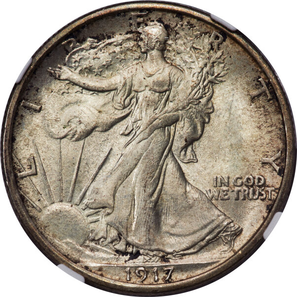 1917-S 50c Mintmark Reverse MS thumbnail 3