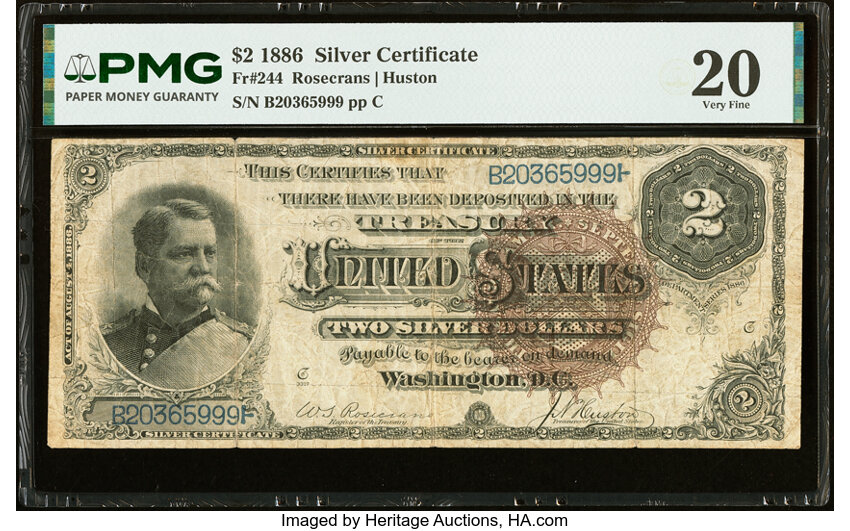 1886 $2  (Fr. 244) thumbnail 2