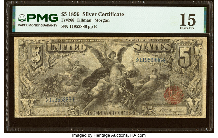 1896 $5  (Fr. 268) thumbnail 2