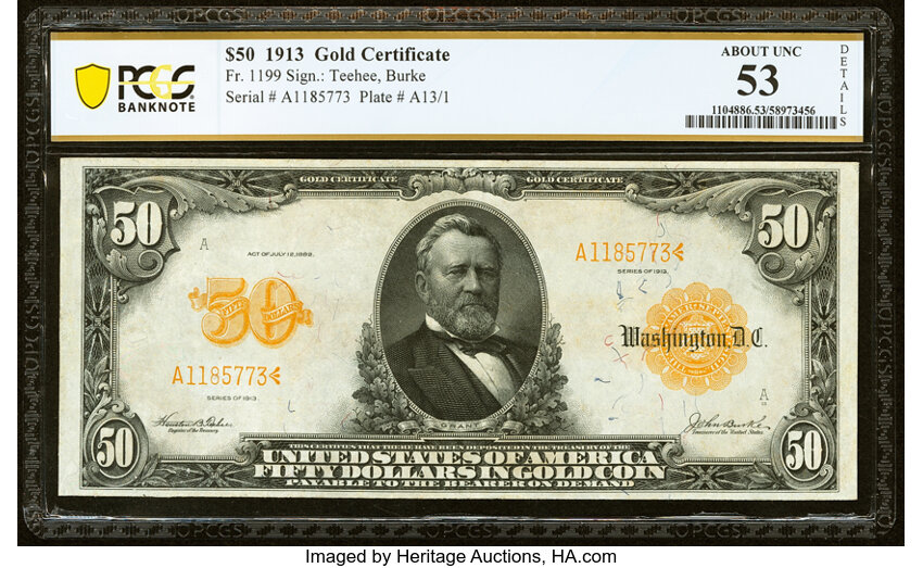 1913 $50  (Fr. 1199) thumbnail 2