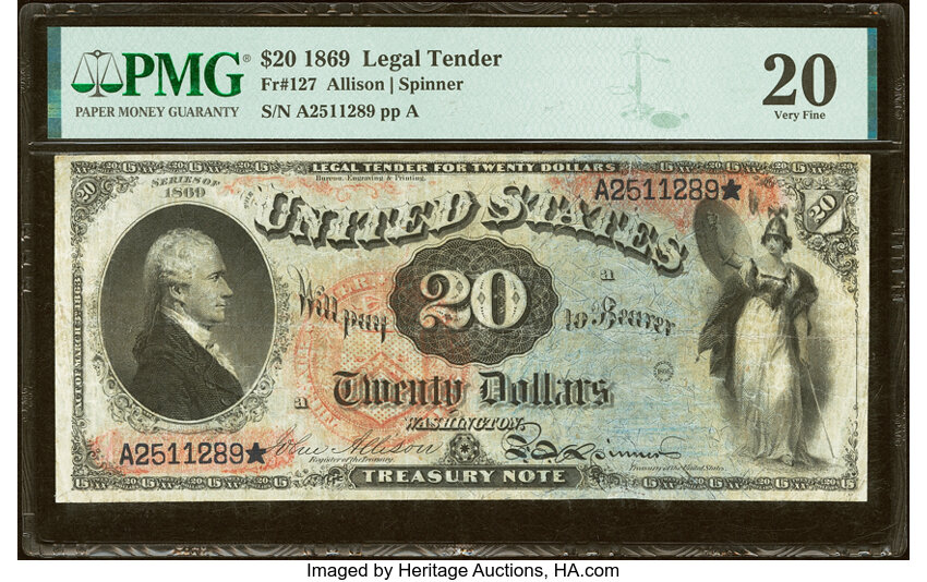 1869 $20  (Fr. 127) thumbnail 4