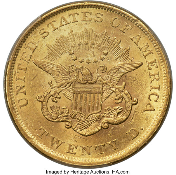 1853/'2' $20  Overdate, FS-301 MS thumbnail 6