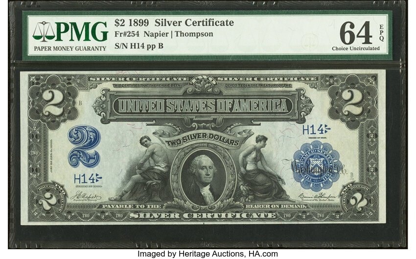1899 $2  (Fr. 254) thumbnail 2