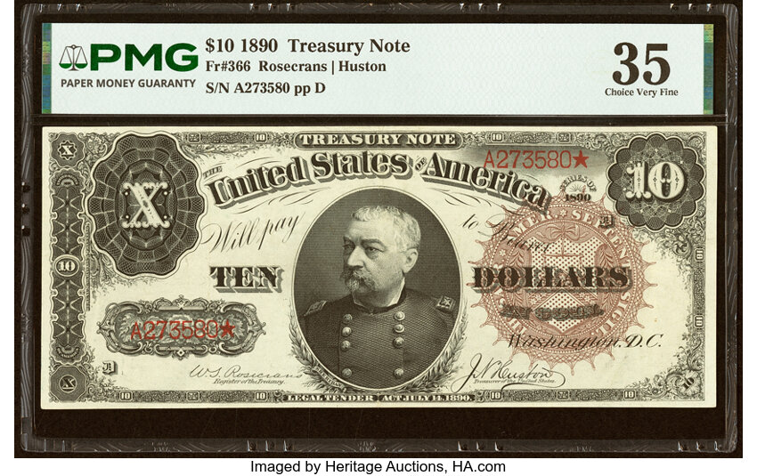 1890 $10  (Fr. 366) thumbnail 2