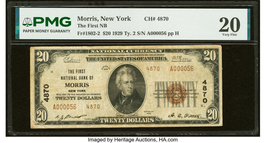 1929 $20  Type 2 (Fr. 1802-2) thumbnail 2