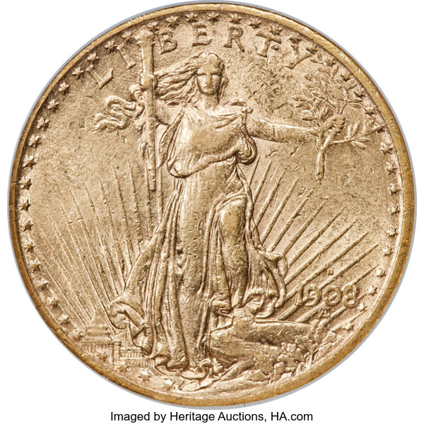 1908-S $20  MS thumbnail 2