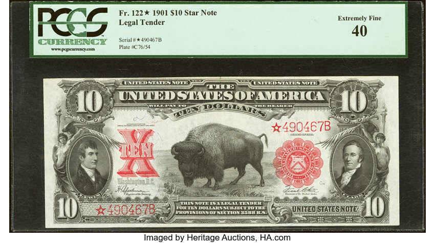 1901 $10  Star Replacement (Fr. 122*) thumbnail 2