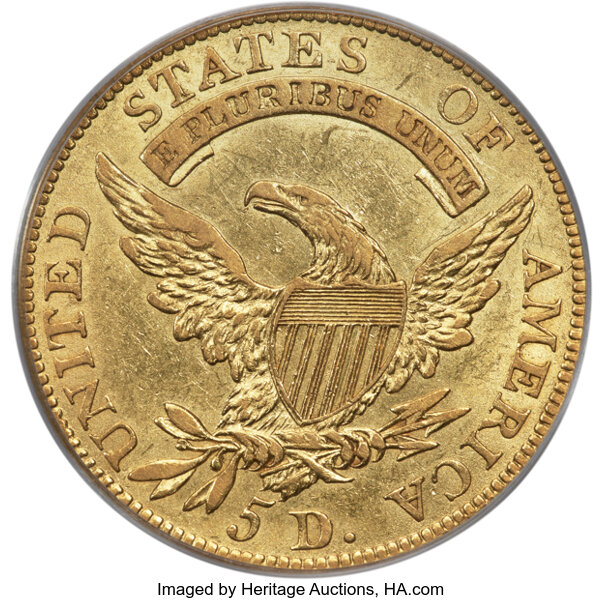 1807 $5  Capped Bust, Left, BD-8 MS thumbnail 10