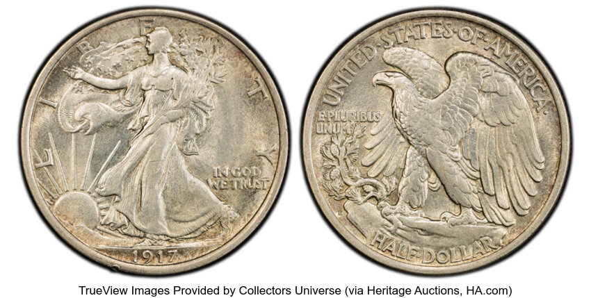 1917-D 50c Mintmark Reverse MS thumbnail 4