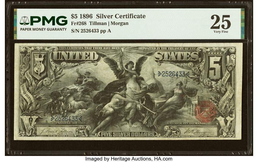 1896 $5  (Fr. 268) thumbnail 6