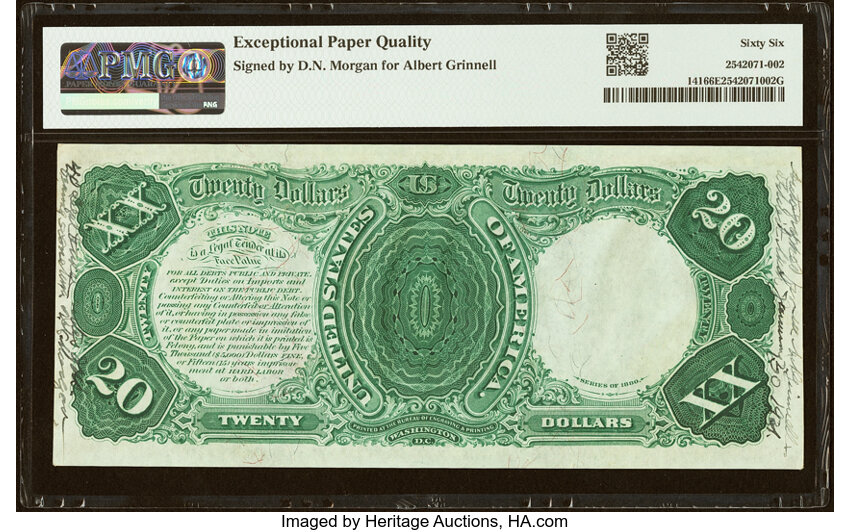 1880 $20  (Fr. 141) thumbnail 9