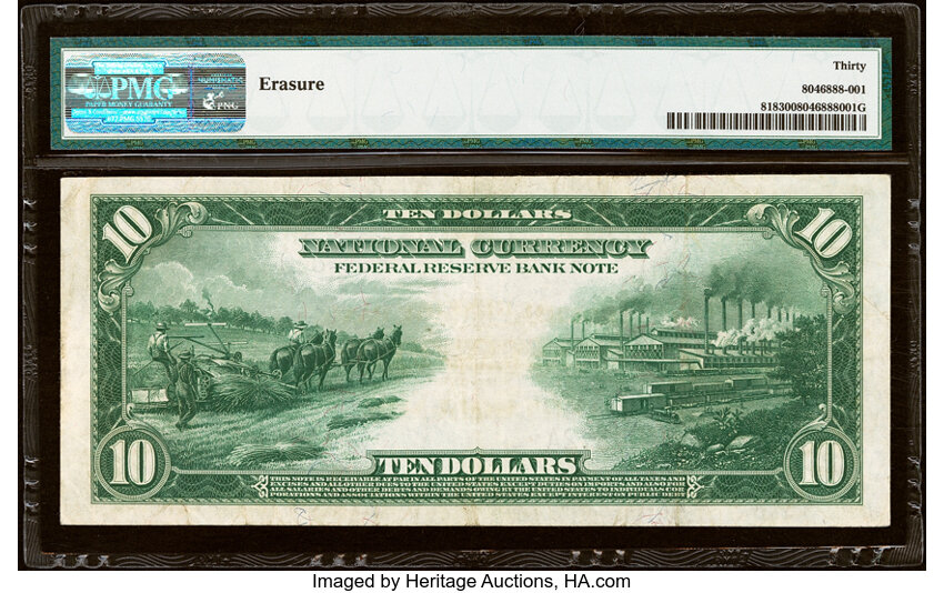 1915 $10  Kansas City (Fr. 818) thumbnail 3
