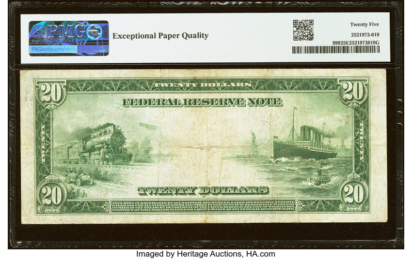 1914 $20  Blue Seal, Minneapolis (Fr. 999) thumbnail 6