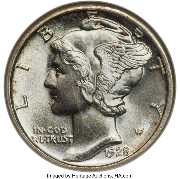 1928-S 10c Large S, FS-501 MS FB thumbnail 2