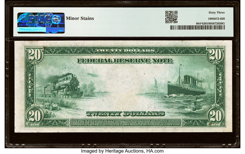 1914 $20  Blue Seal, Atlanta, Star Replacement (Fr. 984*) thumbnail 5