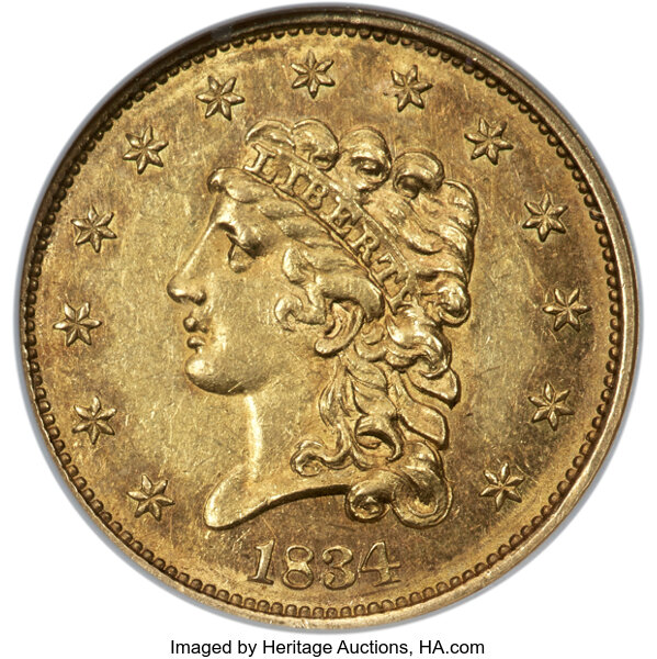 1834 $2 1/2 Classic Head, HM-1 MS thumbnail 3