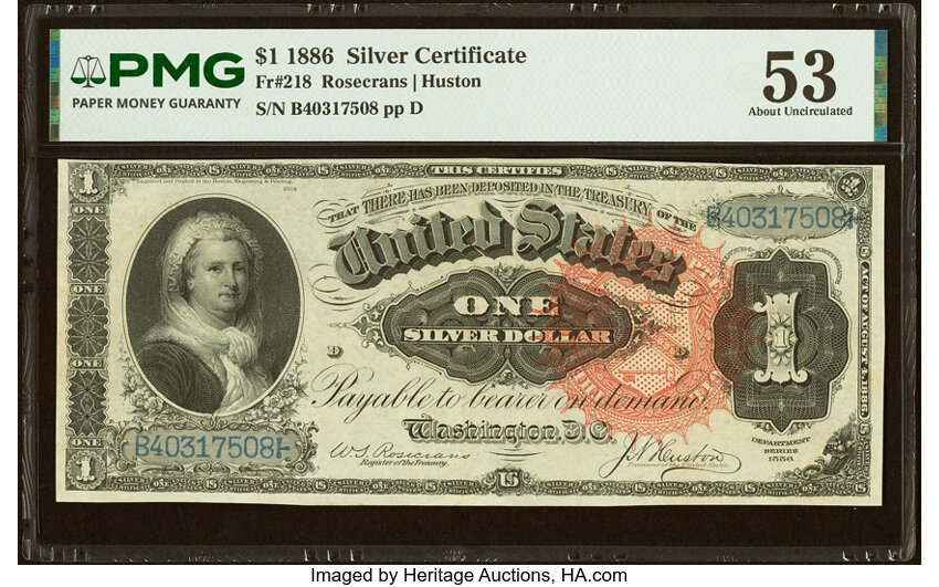 1886 $1  (Fr. 218) thumbnail 2