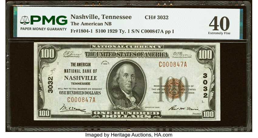 1929 $100  Type 1 (Fr. 1804-1) thumbnail 3