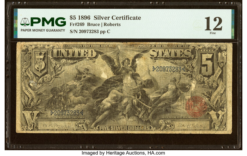 1896 $5  (Fr. 269) thumbnail 2
