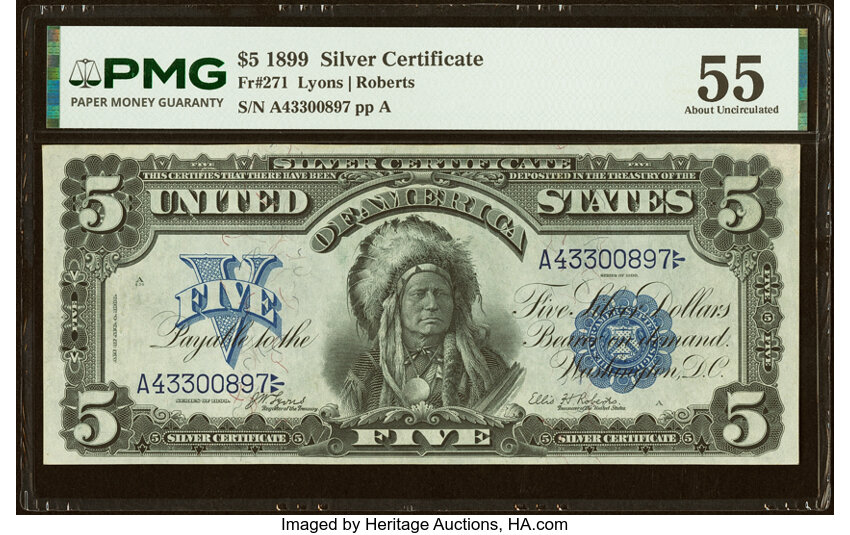 1899 $5  (Fr. 271) thumbnail 2
