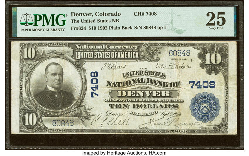 1902 $10  3rd Charter Period, 3rd Issue, Plain Back (Fr. 624) thumbnail 5