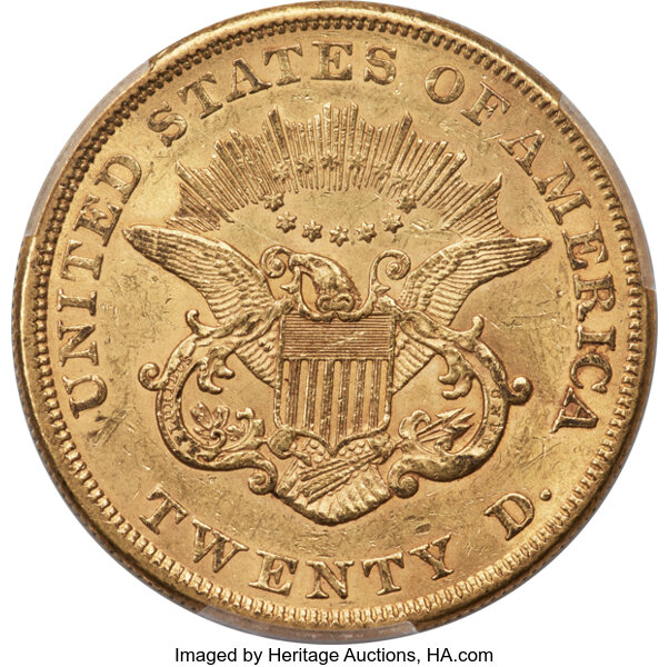 1854 $20  Large Date MS thumbnail 16