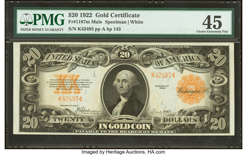 1922 $20  (Fr. 1187) thumbnail 3