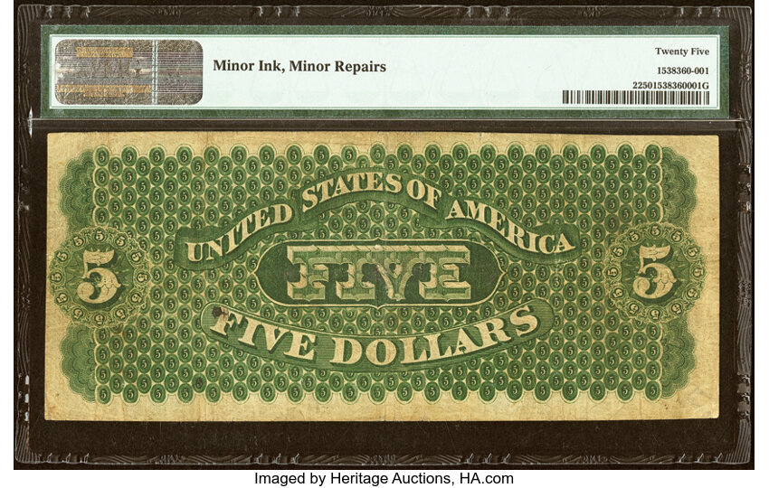 1861 $5  (Fr. 2) thumbnail 7