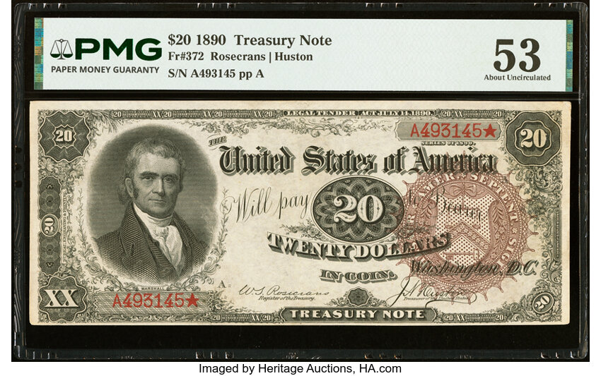 1890 $20  (Fr. 372) thumbnail 2