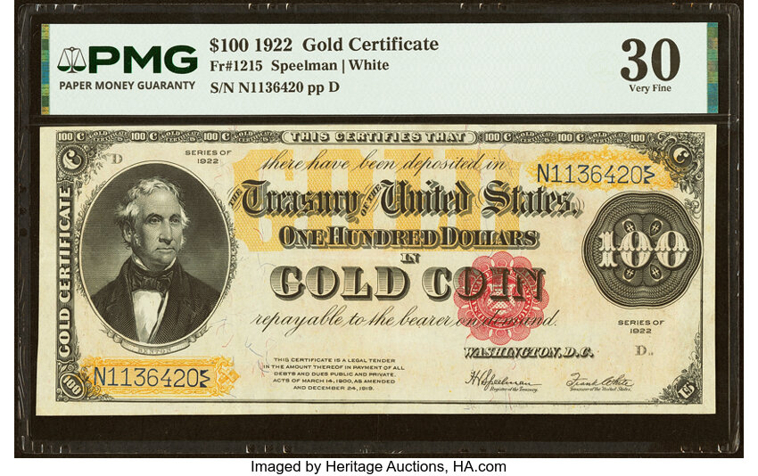 1922 $100  (Fr. 1215) thumbnail 3