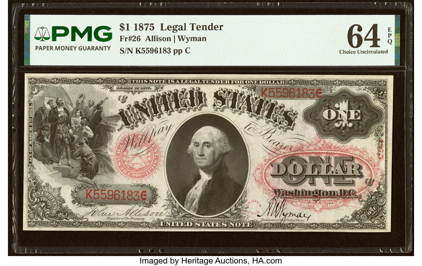 1875 $1  (Fr. 26) thumbnail 2