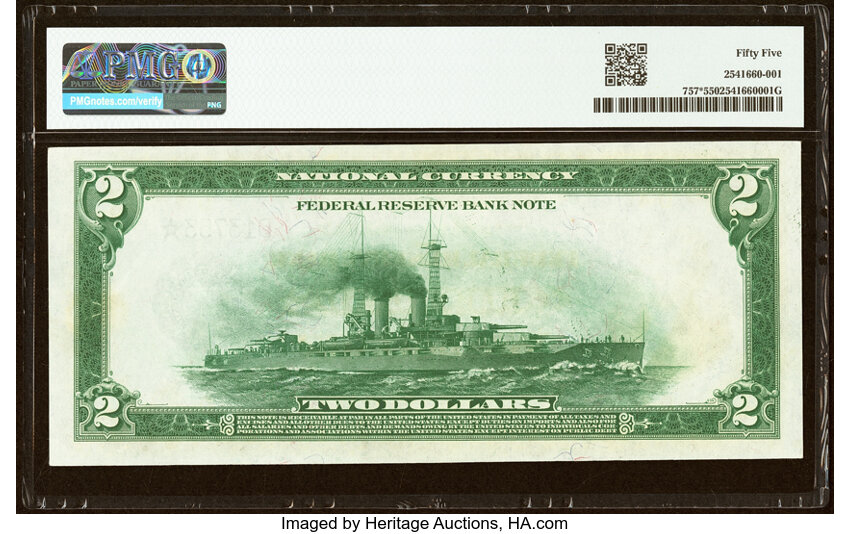 1918 $2  Cleveland, Star Replacement (Fr. 757*) thumbnail 2